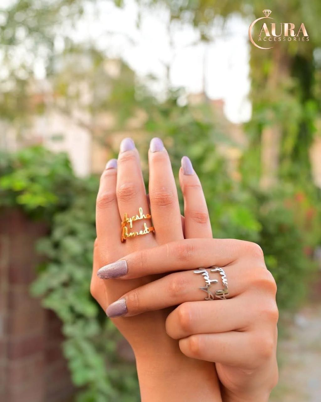 ADJUSTABLE COUPLE NAME RING